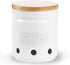 ONTUBE Garlic Keeper with Wooden Lid, 4.5-Inch Ceramic Garlic Holder Storage, Garlic