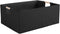 Foldable Cotton Linen Fabric Storage Bin Box with Wooden Handles, Decorative Home Laundry Organizer for Clothes, Blanket
