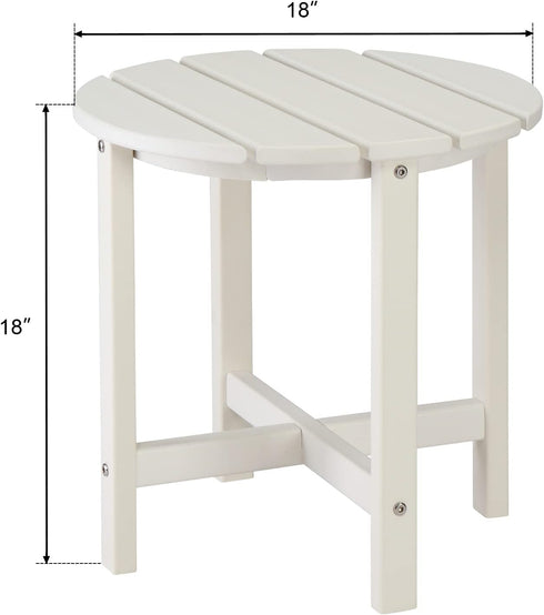 Volowoo 2 Beach Outdoor Side Table with Layer Storage, Plastic Waterproof and UV Resistant HDPE Adirondack Coffee End