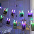 Magnoloran 20 LED Photo String Lights Photo Clips Battery Powered Fairy Twinkle Lights, Wedding Party Home Decor Lights