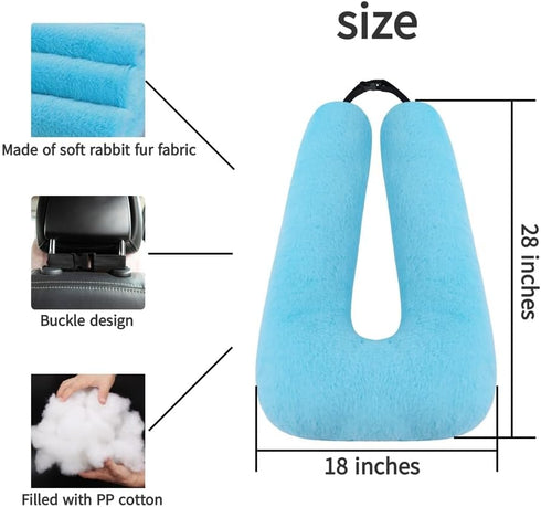 FHSGGP Travel Pillow Cushion for The Back Seat of Car Car Pillow for Kids A Sleeping Artifact Suitable