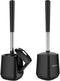 SetSail Premium Toilet Bowl Brush and Holder | 2 Pack Automatic Toilet Brushes for Bathroom Cleaning