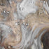 Marble Shower Curtain, Light Grey Brown Retro Style Paintbrush Colors, Waterproof Polyester Fabric (72x72 Inch)