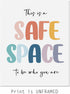 8x10 Inches NEXIHOO This Is a Safe Space Print Therapy Office & School Counselor Wall Art Boho Educational Decor