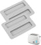 Toaster Cover 2 Slice, 2 Pack Silicone Washable Machine Cover, 6.22x4.09in Kitchen Appliance Covers (Gray)