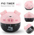 Cute Cartoon Pig Kitchen Timer, 0-55 Minute Wind Up Dial, Loud Alarm Timer, Mechanical Cooking Timing Tool (Pink)