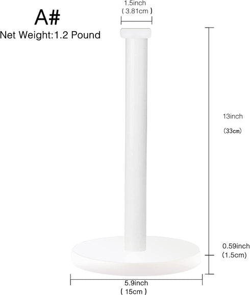 White Paper Towel Holder, Paper Towel Holder Countertop, White Paper Towel Holder Countertop, Standing Paper Towel Roll Holder for Kitchen.… by 27HZYS