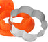Flower Shaped Sandwich Cutter and Sealing Machine, Sturdy and Durable for Children's Favorite Lunch Sandwiches, Orange