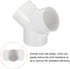 PATIKIL 4 Inch Y Connector Duct Splitter, 3 Way Air Vent Hose Adapter for Dryer Exhaust Fan HVAC Systems, White