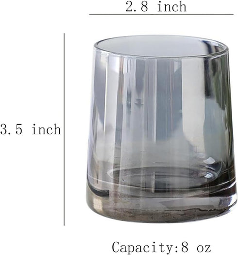 Gaolinci 2 8 Oz Pcs Classic Clear Cylindrical Glass Mouthwash Cups, Bathroom Brushing Cup