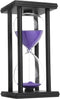 Hourglass Sand Timer,Black Wooden 30/45/60 Minute Sandglass Timer for Home,Desktop,Classroom Kitchen Restaurant