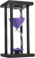 Hourglass Sand Timer,Black Wooden 30/45/60 Minute Sandglass Timer for Home,Desktop,Classroom Kitchen Restaurant