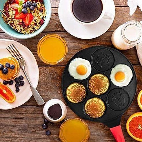 Egg Pan Omelette Maker, Nonstick Pancake Skillet for Breakfast, Cookies, Burgers