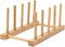 Kunovo Bamboo Dish Rack, Pot Lid/Plate/Cutting Board Organizer for Kitchen Cabinets (4G)