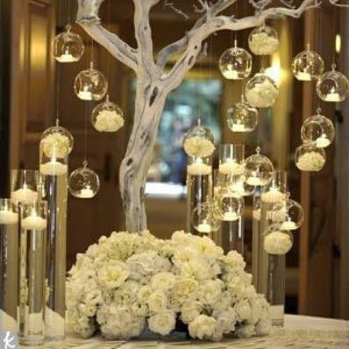 24 3.15"/ 8cm (20 4 Pcs Hanging Glass Tealight Holder Globe, Plant Terrariums Glass Orbs, Air Plants Tea Light Candle