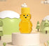 Cufarys 6 Pack 2oz (6) Honey Bear Bottle Bear Shape Clear Empty Honey Bottles Honey Jar with Screw Lid,Plastic Mini