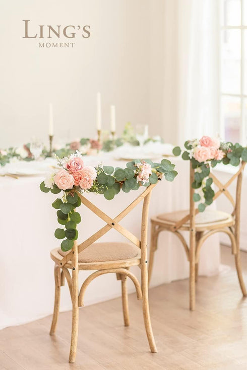 Ling's Moment Blush Dahlia Foam Artificial Flowers - Real Touch Faux Flower for Home Decor, 25pcs