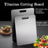 WLWXMH (14.2 9.9) Titanium Cutting Board, Titanium Cutting Boards for Kitchen Cooking, Double Sided Stainless Steel