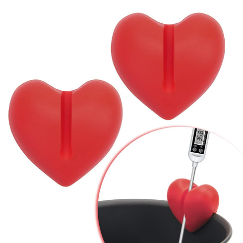 2Pcs Windspeed Red Candy Thermometer Pot Clip Holder for Digital Thermometer, Candle Soap Jam Cooking (No Thermometer)