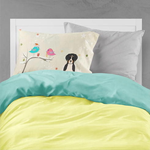 Caroline's Treasures BB2509PILLOWCASE Greater Swiss Mountain Dog Fabric Standard Pillowcase, Lightweight, Easy Care