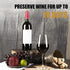 4 OWO Wine Vacuum Pump and Stopper, Wine Save & Preserver, Reusable Air Remover Pump, Keeps Fresh (Stainless Steel)