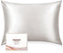 Adubor Silk Pillow Case - 23 Momme 6A Grade Fibers, 900 Thread Count, Queen 20''x30'', Ivory White