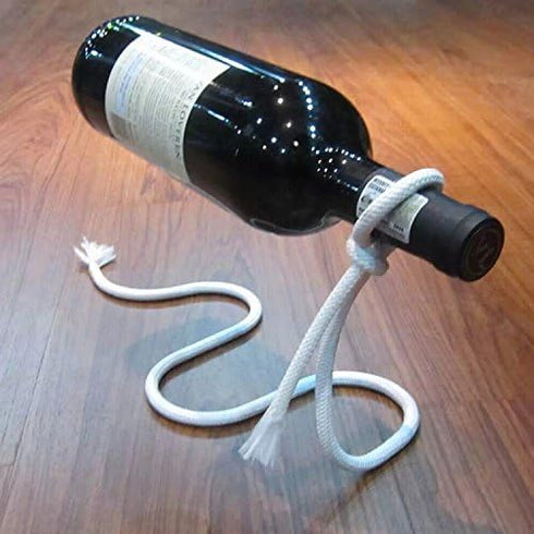 YMTengFei Magic Rope Wine Rack, Creative Metal Chain Suspension Floating Illusion Wine Rack Bottle,Magic Novelty Single
