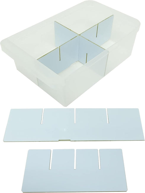 IRIS USA Large Drawer Dividers for Plastic Storage Craft Cabinets, Configurable (4X Length + 4X Width Pieces)