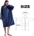 Hiturbo Surf Poncho Zipper Towel Hoodie: Oversized Hooded Wetsuit Changing Robe with Pocket - Plush Coral Fleece