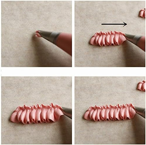 Set of 5pcs Russian Tulip Icing Piping Nozzles Tips for Pastry Cake Decorating Baking Tools