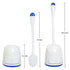 CELOX Toilet Bowl Brush and Holder, Compact Bathroom Cleaning Kit, White, 2 Set
