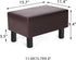 Compact Faux Leather Footrest Ottoman - Brown Small Stool