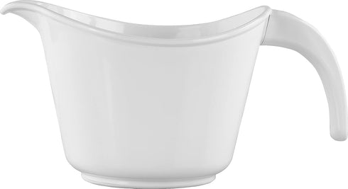 Reston Lloyd 2 QT Batter Bowl with Pour Spout, Non-Slip Base, Ergonomic Handle, White