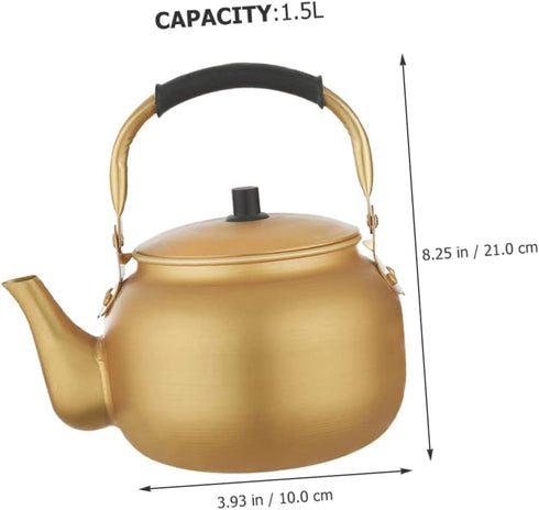 Vintage Aluminum Kettle Coffee Pot Boiler, Whistling Tea Kettle for Heating Water, Stovetop Teapot
