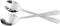 Home Basics 2 Piece Hosting Serving Set, Stainless Steel with Hammered Finish Handles, Silver (1).