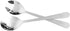 Home Basics 2 Piece Hosting Serving Set, Stainless Steel with Hammered Finish Handles, Silver (1).