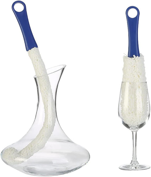 Bottle Cleaning Brush - Set of 2 Different Sizes Flexible Bottle Scourer - Multi-Function Household Cleaning Tools for Cleaning of Wine Decanters, Goblets, Glasses, Cups by LJDJ