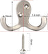 IBosins 10 Pack Heavy Duty Double Prong Coat Hooks, Wall Mounted with 20 Screws for Coat, Scarf, Bag, Towel, Key