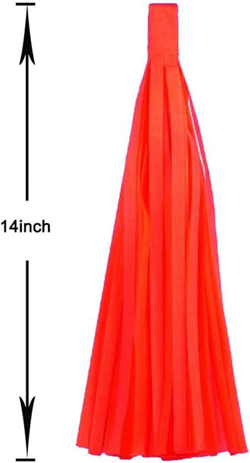 Aimto 20pcs Blue and Yellow Shiny Tassel Garland Banner, Tissue Paper Tassels for Party Decorations