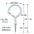 24 Pack 2.9 inch Cup Hooks, Metal Ceiling Hooks, Household Screw-in Utility Storage Hook, White