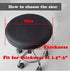 2PC 17.5 Inch Sigmat Waterproof PU Bar Stool Cover Anti-Slip Round Seat Cover Coffee