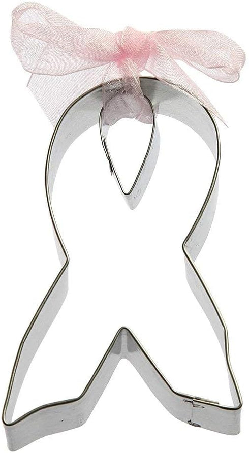 Awareness Ribbon Cookie Cutter 2 Pc Set, Ribbon & Tear Drop, Hand Made in the USA from Tin Plated Steel