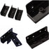Bed Rail Bracket - Black Heavy Duty Non-Mortise Fasteners, Set of 4 (Screws Included)