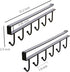 2pcs Mug Hooks, Black Storage Hooks for Cups, Wine Glasses, Kitchen Utensil Holder Under Cabinet