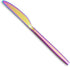 HOMQUEN Rainbow Dinner Knives, 4 Pieces, 9" Stainless Steel Modern Design with Colorful Titanium Plating