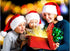 AOGU 4 Pack Plush Santa Hat Comfortable Velvet Red Christmas Hat for Party Favors