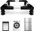 Mini Fridge Stand Adjustable Universal Base - Washer Dryer Pedestal for Refrigerator, Washing Machine, Black
