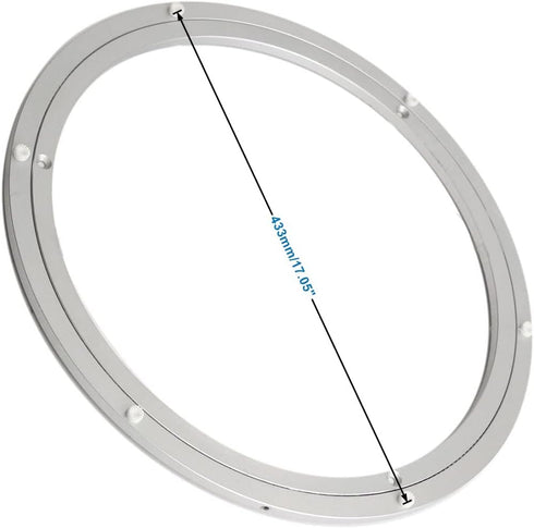 Heavy Duty Aluminum Lazy Susan Rotating Turntable Bearing Swivel Plate for Dining Table (18 inch (12mm))