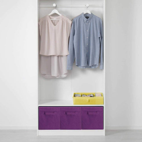 Shellkingdom Storage Bins, Foldable Fabric Storage Cubes And Cloth Storage Organizer Drawer For Closet And Toys Storage,2 Pack(Purple)