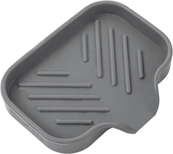 MicoYang Silicone Bathroom Soap Dishes with Drain Spout-Bathroom and Kitchen Sink Organizer,Sponge